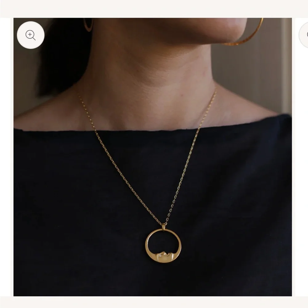 Gold La Lune Necklace by Amano Studio - Picture 2 of 7